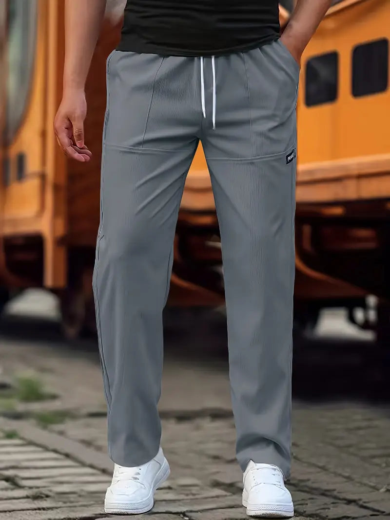 Travys | Pantalones Jogger Rectos Con Cordón y Bolsillos
