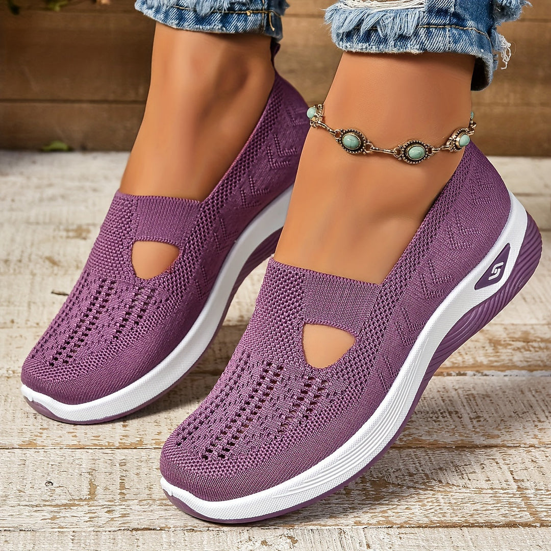Raquel | Zapatillas de punto sin cordones con corte