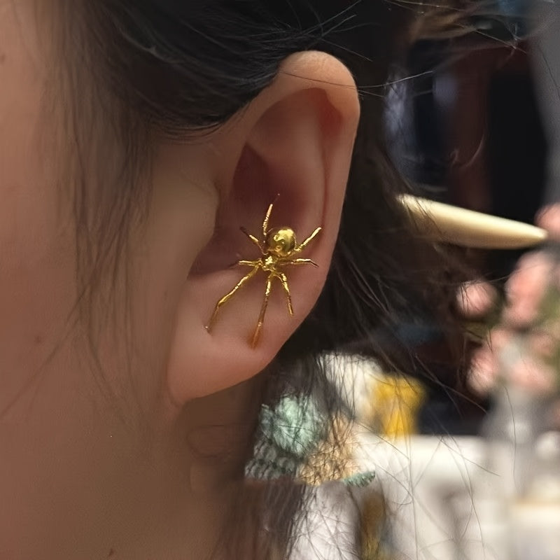 Amnuai |  Pendientes Tipo ear Cuff Con Forma De Araña