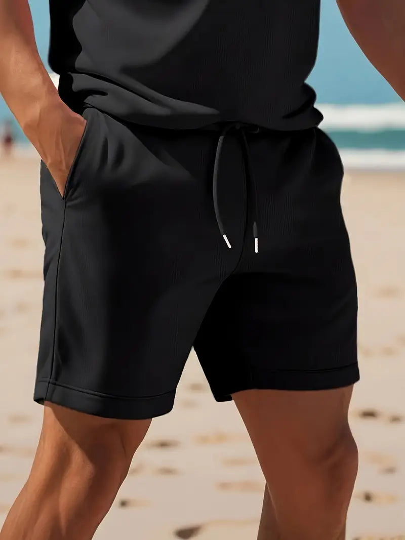 Kelvin | Conjunto De Polo Y Pantalones Cortos Con Textura