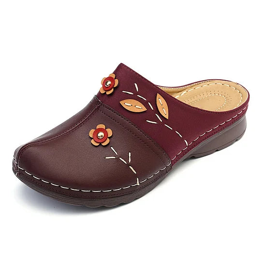 Janeth | Zuecos Sin Cordones Con Estampado Floral Para Mujer