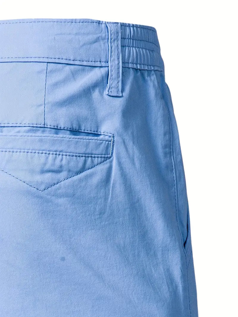Baird - Pantalones Cortos Informales de Algodón Con Cintura Elástica