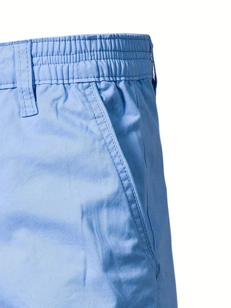 Baird - Pantalones Cortos Informales de Algodón Con Cintura Elástica