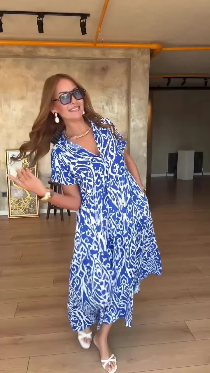 Jubilee | Vestido Maxi Estampado de Corte A