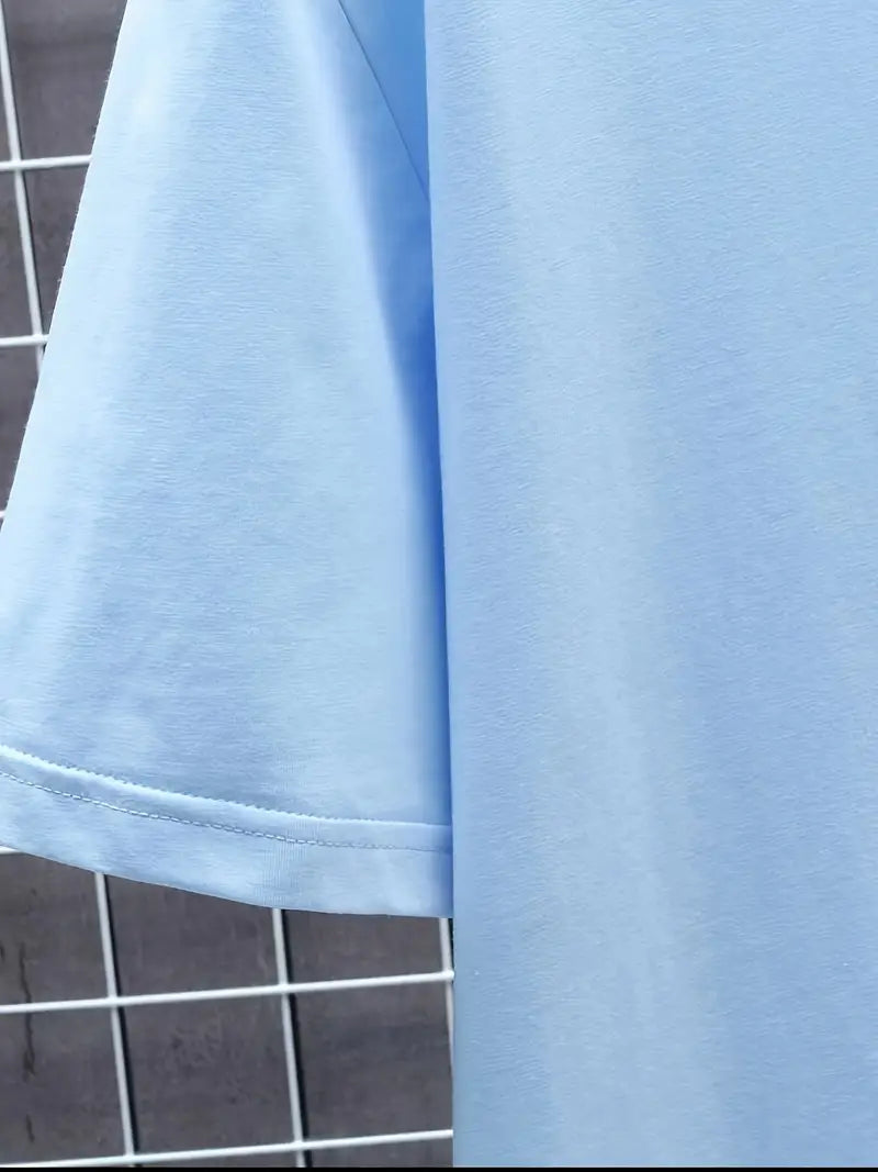 Fraga - Camiseta de manga corta con cuello en V y corte entallado