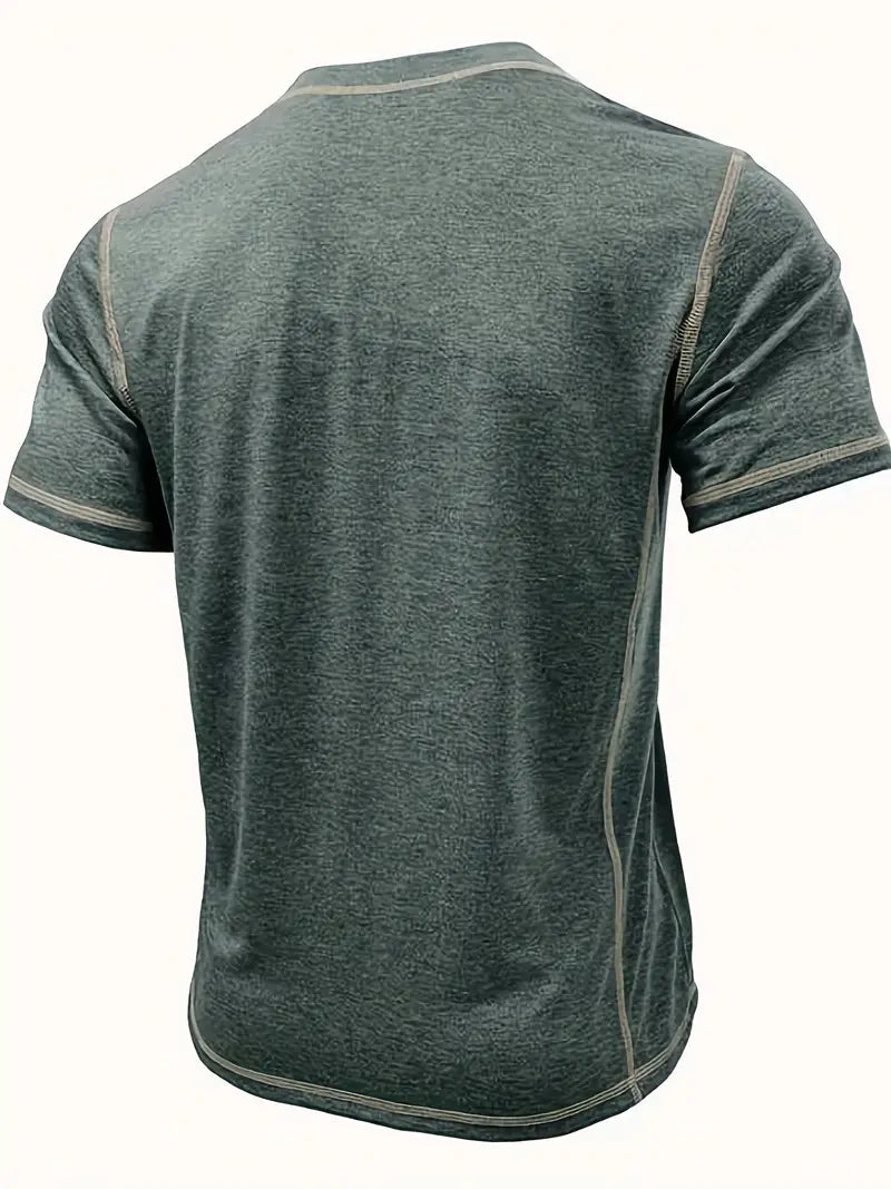 Orazio | Camiseta De Manga Corta Con Cuello Henley