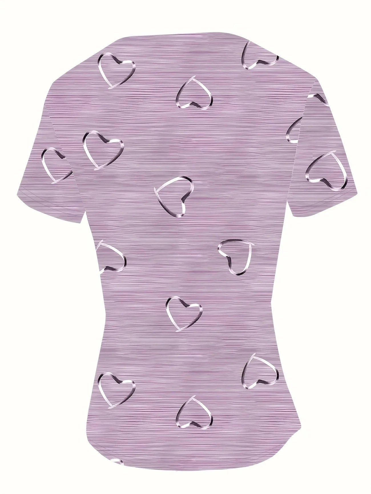 Emlyn | Top De Manga Corta Con Cuello en V Y Estampado De Corazones