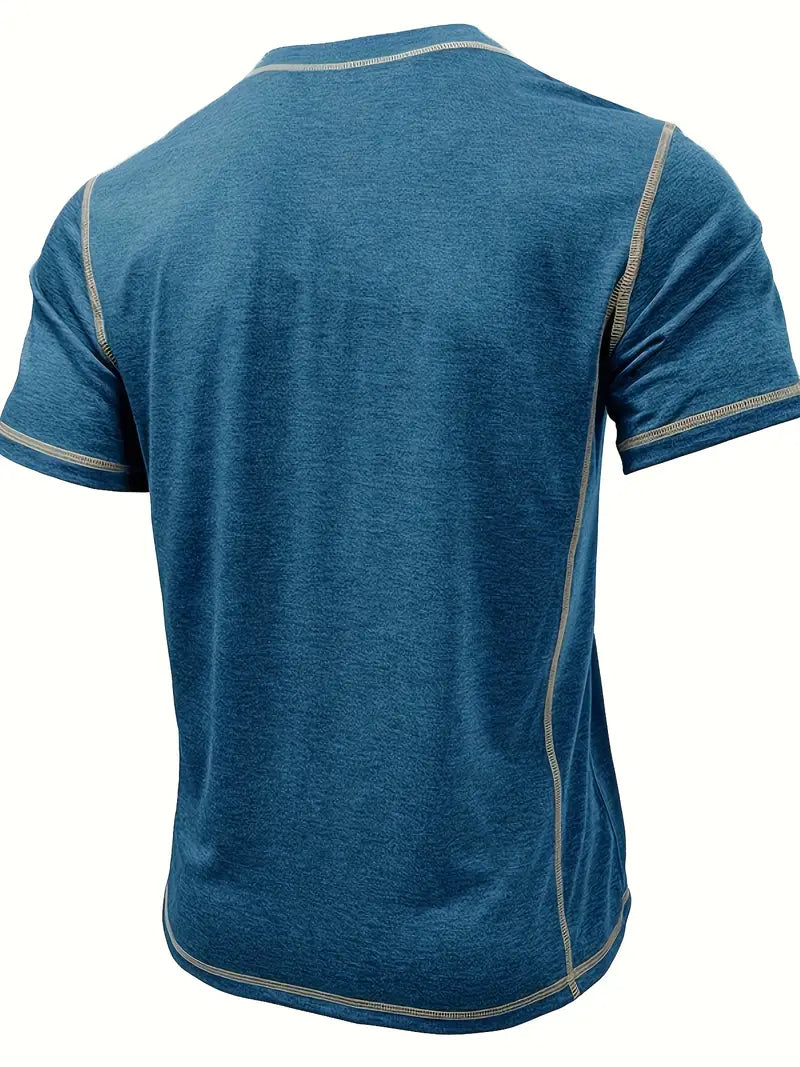 Orazio | Camiseta De Manga Corta Con Cuello Henley