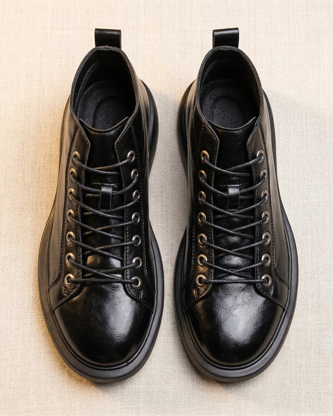 Kervens | Botines Con Diseño De Cordones Y Efecto Piel