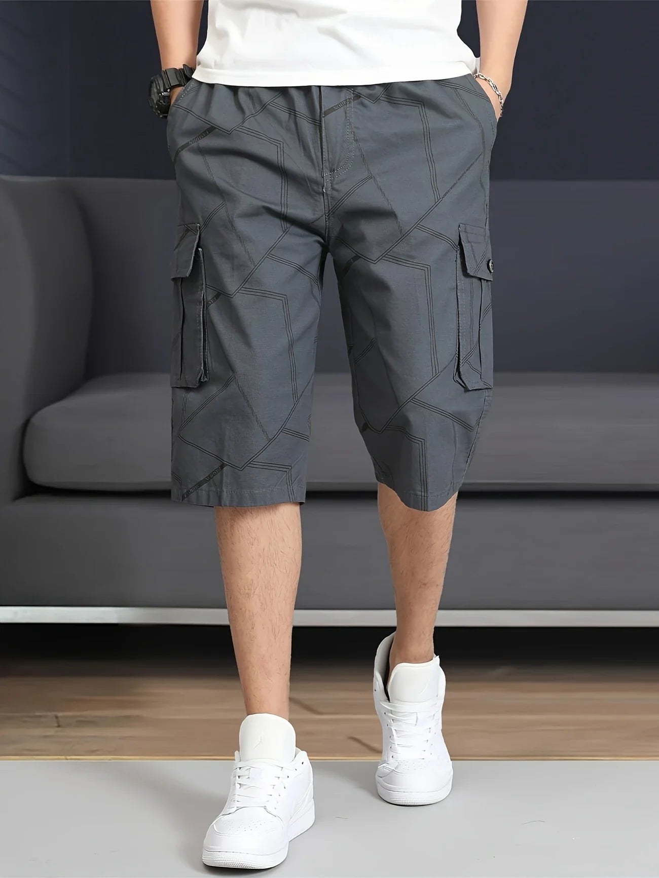 Hazlewood | Bermuda Larga Hombre Cargo Algodón