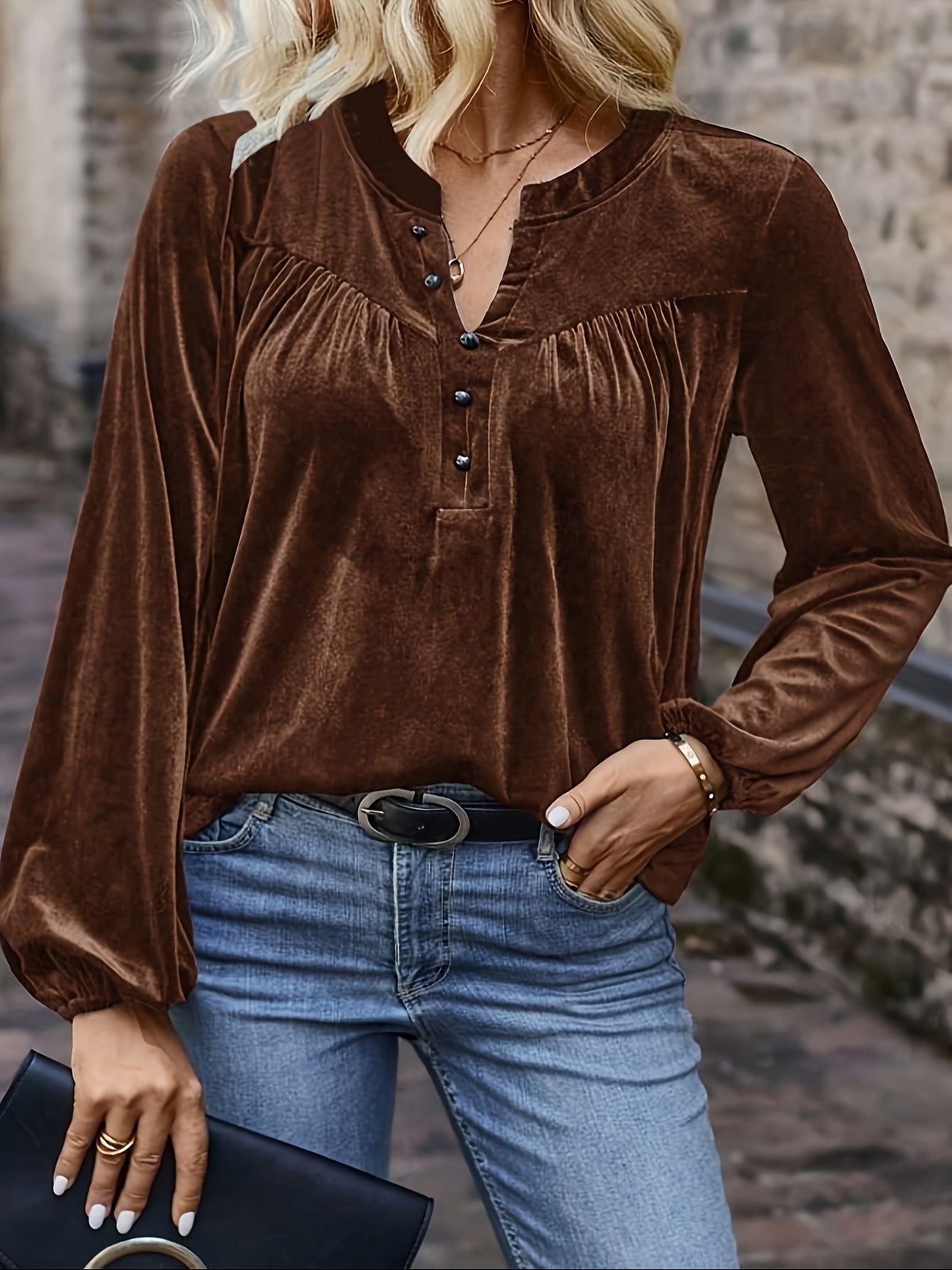 Ramina | Blusa De Manga Larga Con Botones