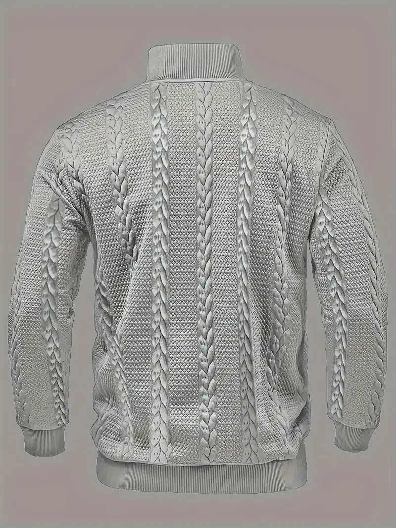 Dawson | Suéter Henley Texturizado de Manga Larga