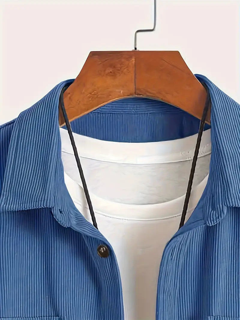 Rickey | Camisa de Pana de Manga Larga con Botones en la Parte Delantera