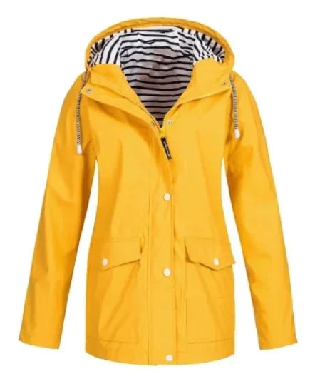Ilektra | Chaqueta Larga Con Capucha Y Bolsillos