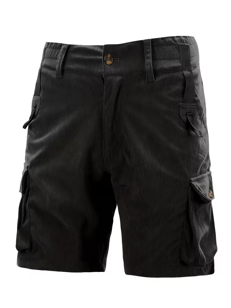 Jorit - Pantalones Cortos Carga De Pana Con Tejido