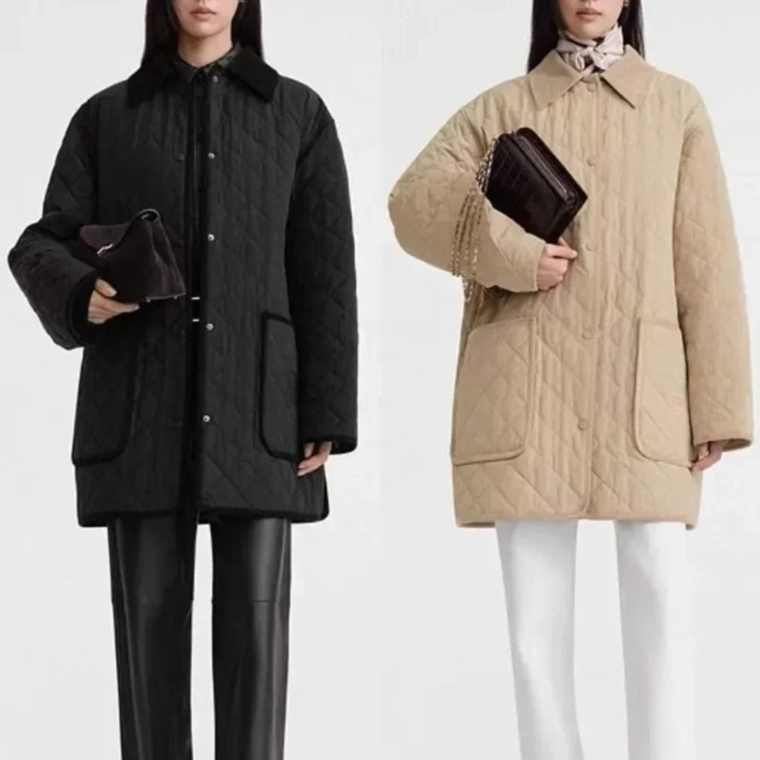 Elysoruta | Chaqueta acolchada de algodón con cuello de pana