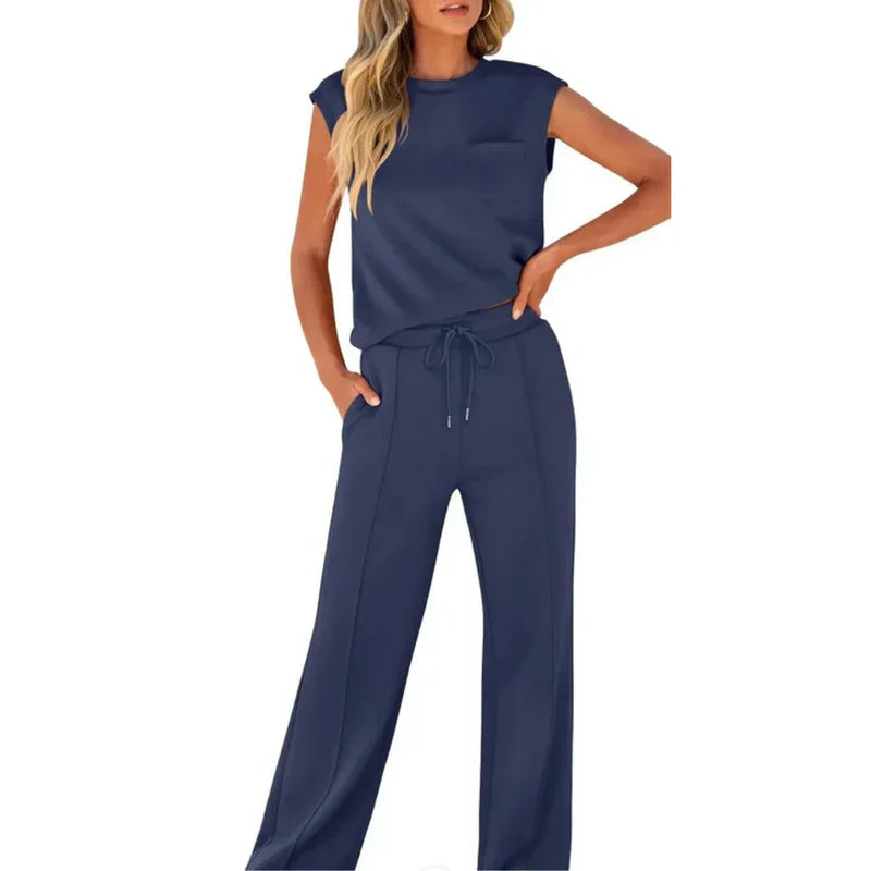 Pestana | Conjunto De Top Sin Mangas Y Pantalones De Pierna Ancha