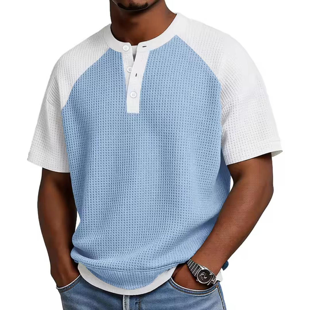 Jayz | Camiseta Henley De Manga Corta Con Bloques De Color
