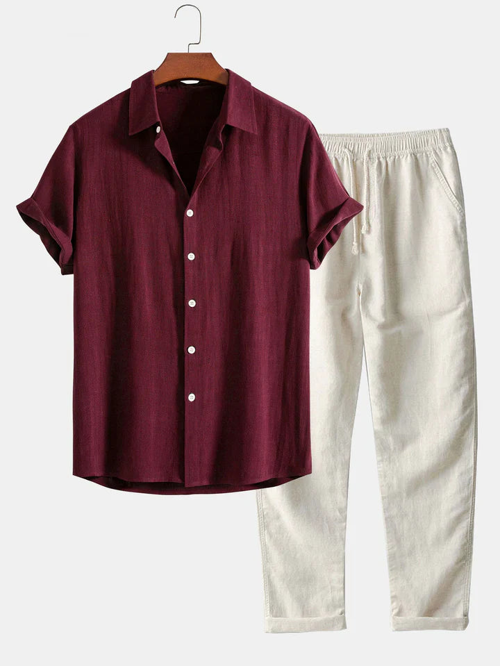 Booker | Conjunto Camisa Manga Corta Pantalón