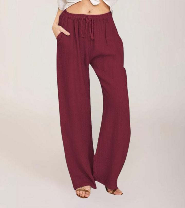 Maialen | Pantalones De Corte Ancho Con Cordón