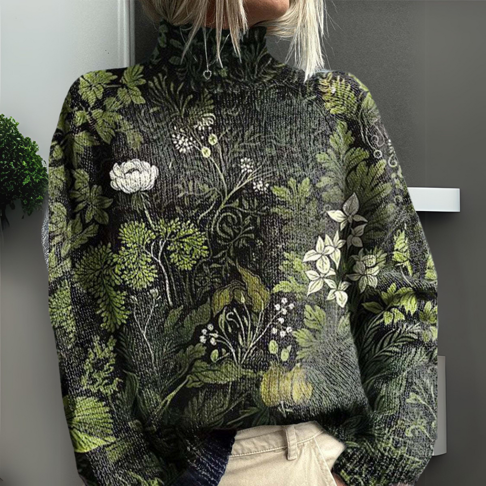 Rasha | Jersey De Punto Estampado Con Cuello Alto