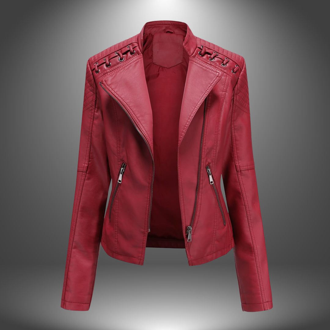 Lilia | Chaqueta Con Cremallera Estilo Piel