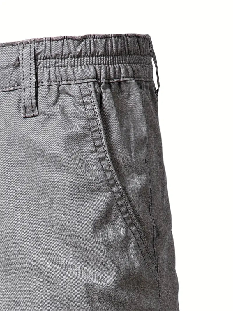 Baird - Pantalones Cortos Informales de Algodón Con Cintura Elástica