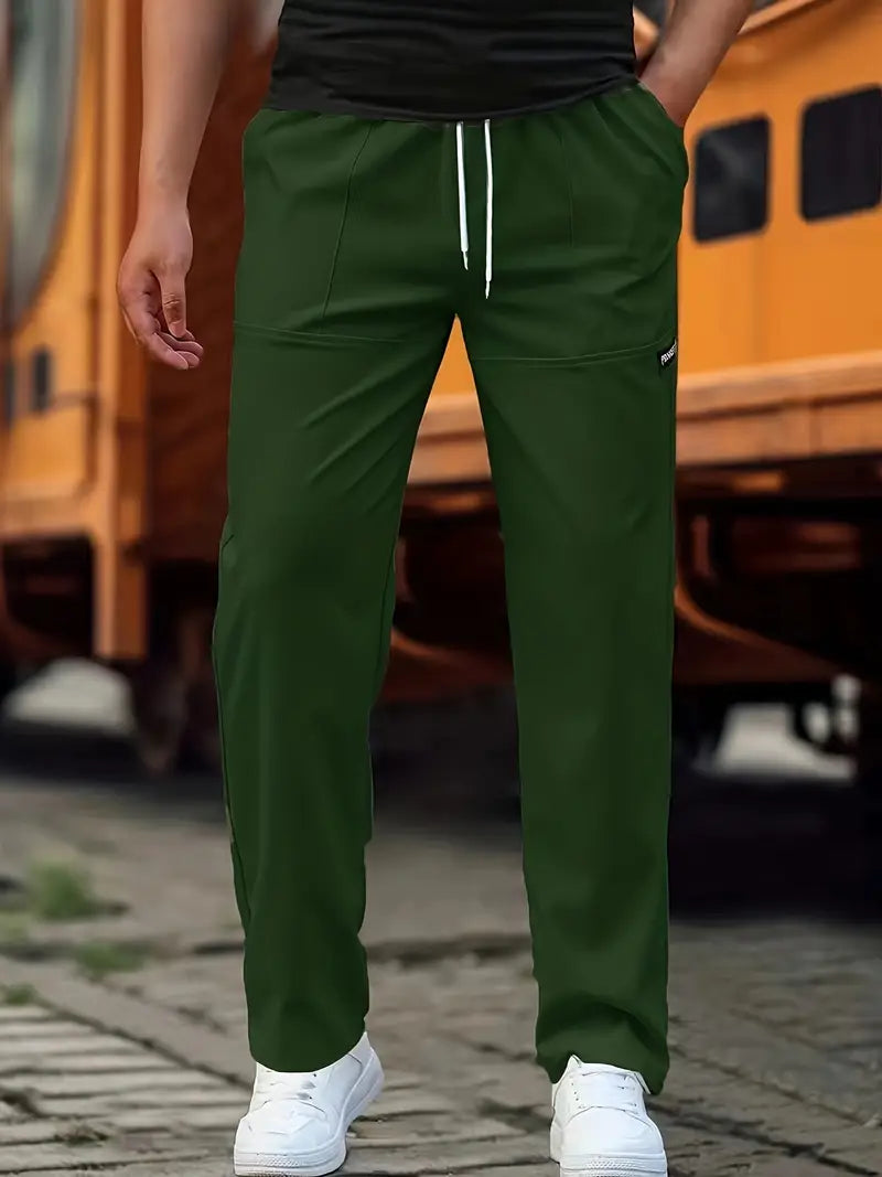 Travys | Pantalones Jogger Rectos Con Cordón y Bolsillos