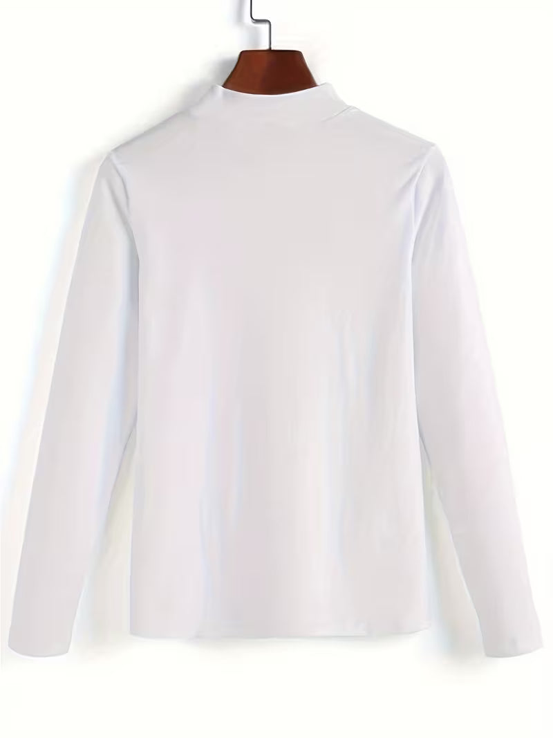 Marine | Top de Manga Larga con Cuello de Encaje