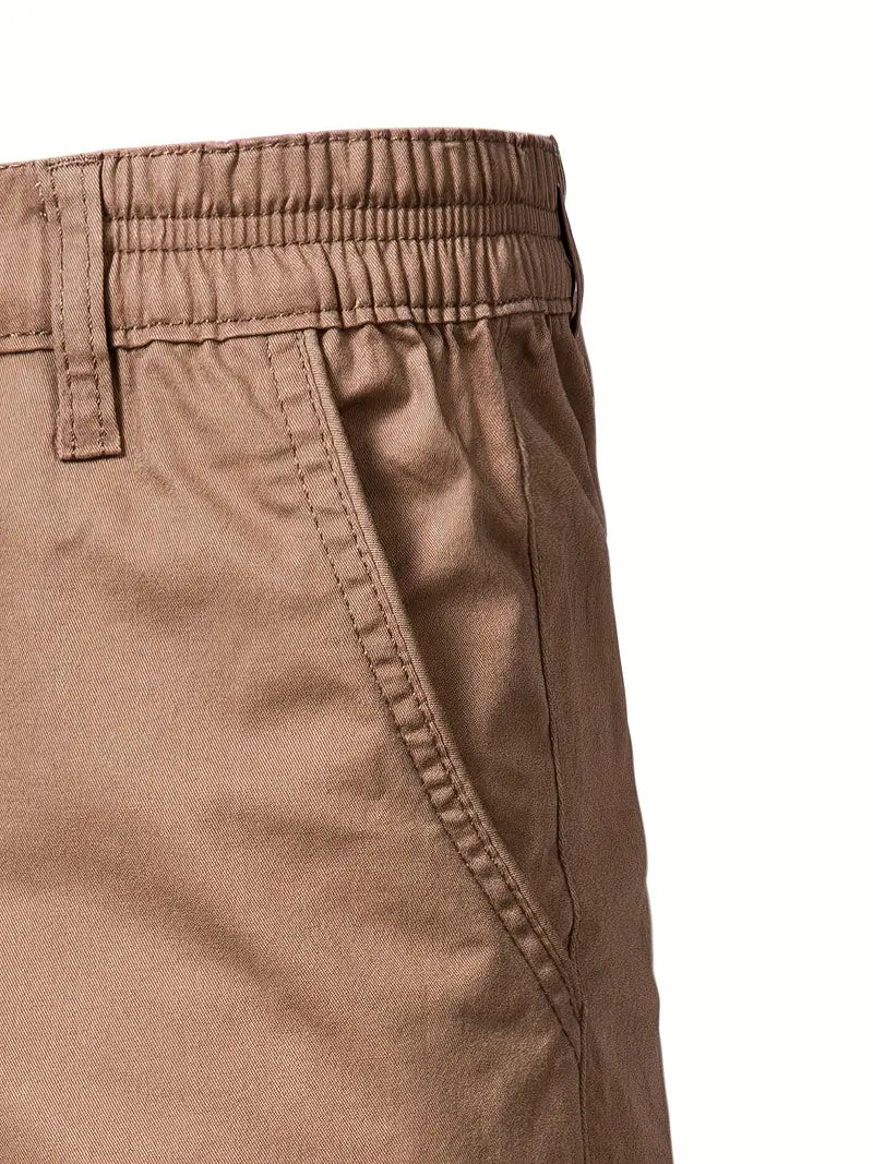 Baird - Pantalones Cortos Informales de Algodón Con Cintura Elástica