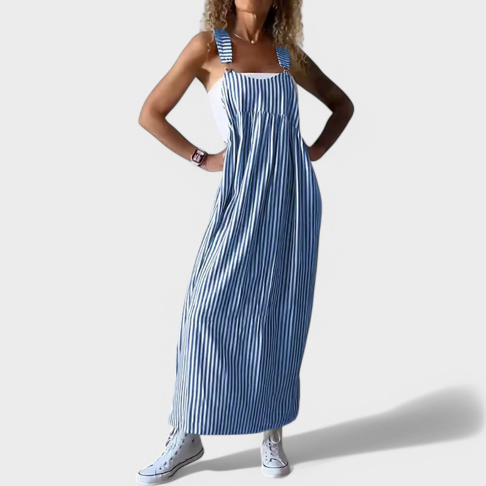 Guzel | Vestido Largo Sin Mangas a Rayas