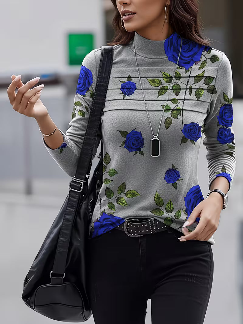 Gwenine | Top de Manga Larga con Estampado Floral