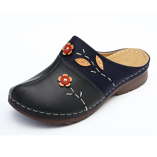 Janeth | Zuecos Sin Cordones Con Estampado Floral Para Mujer