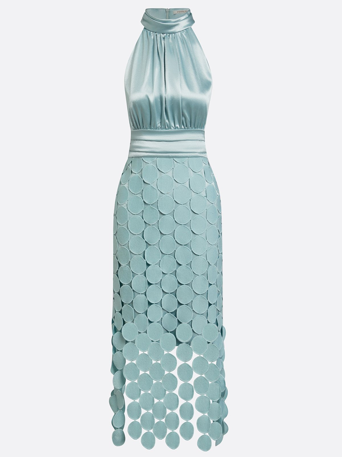 Rinldo | Vestido MIDI Con Cuello Halter Y Estampado Circular