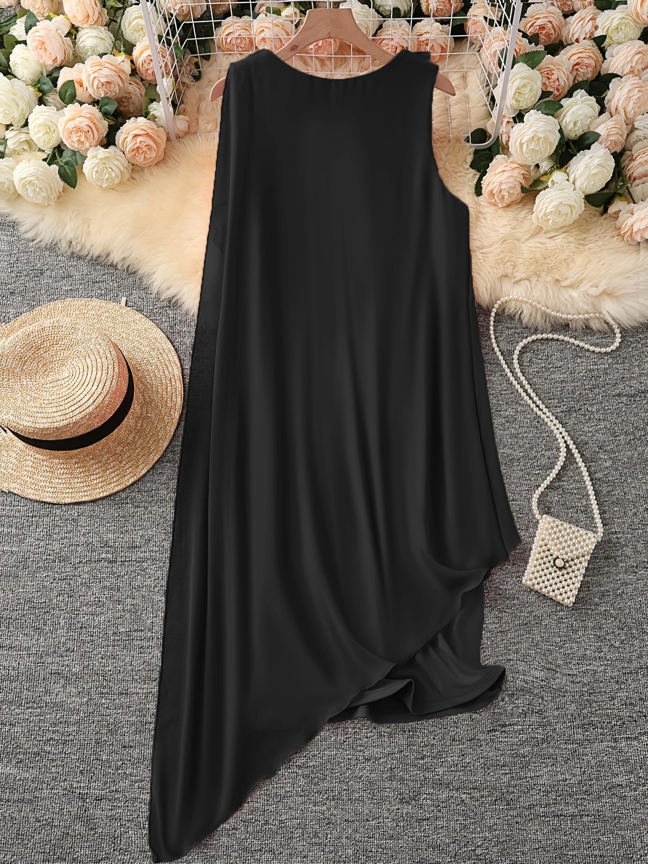 Maren | Vestido Midi Sin Mangas Con Capa