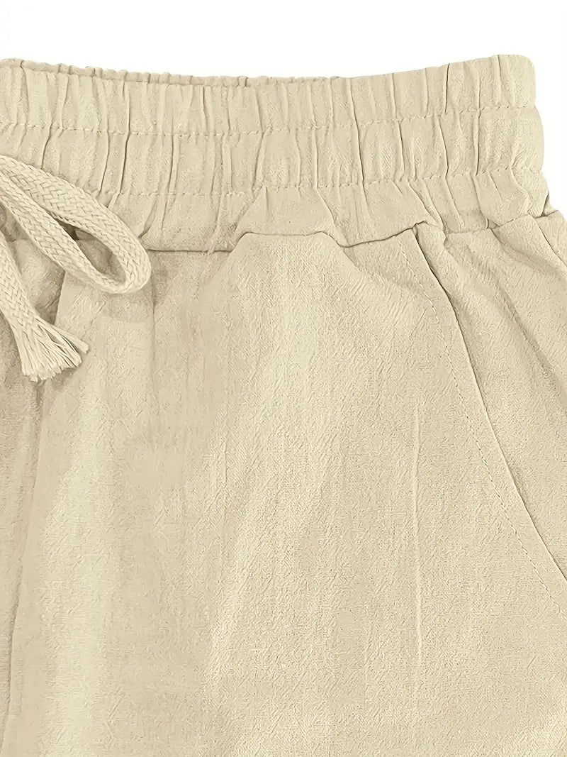 Babaev | Pantalones Anchos de Lino Con Cordón