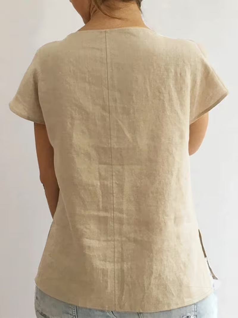 Jovea | Top con cuello atado y mangas cortas