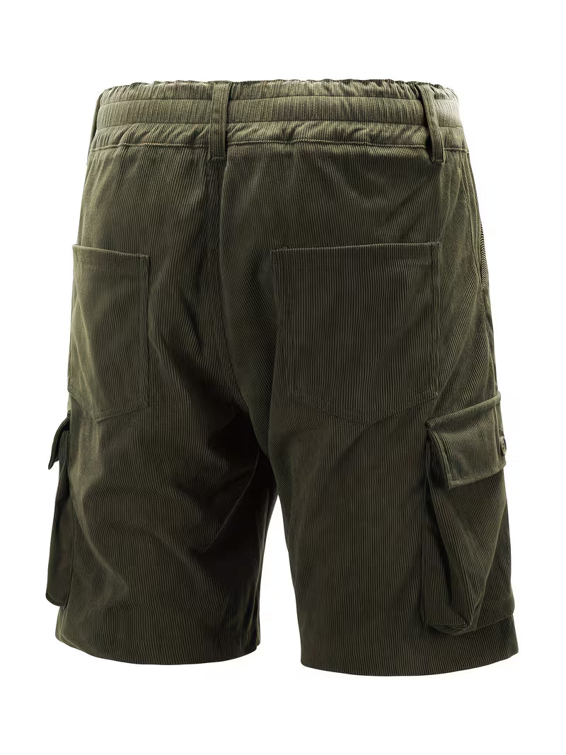 Jorit - Pantalones Cortos Carga De Pana Con Tejido