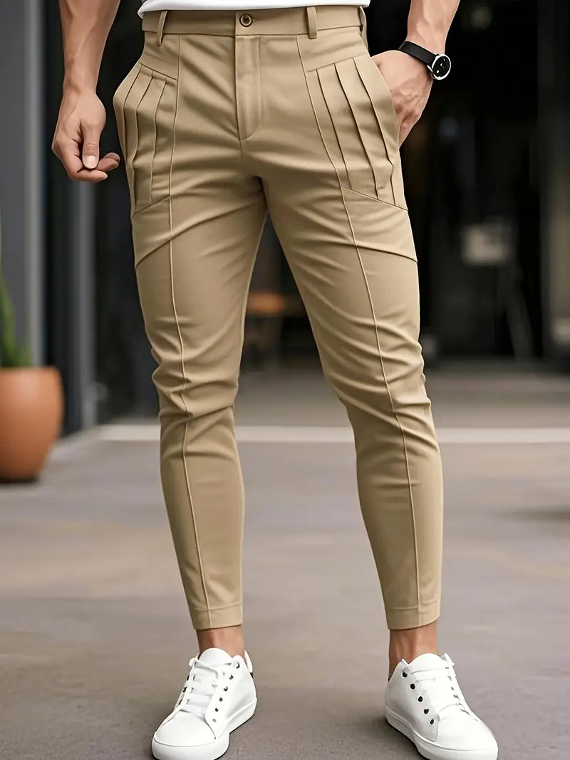 Edgardo | Pantalones Ajustados Con Pliegues Y Corte Cónico Para Hombre