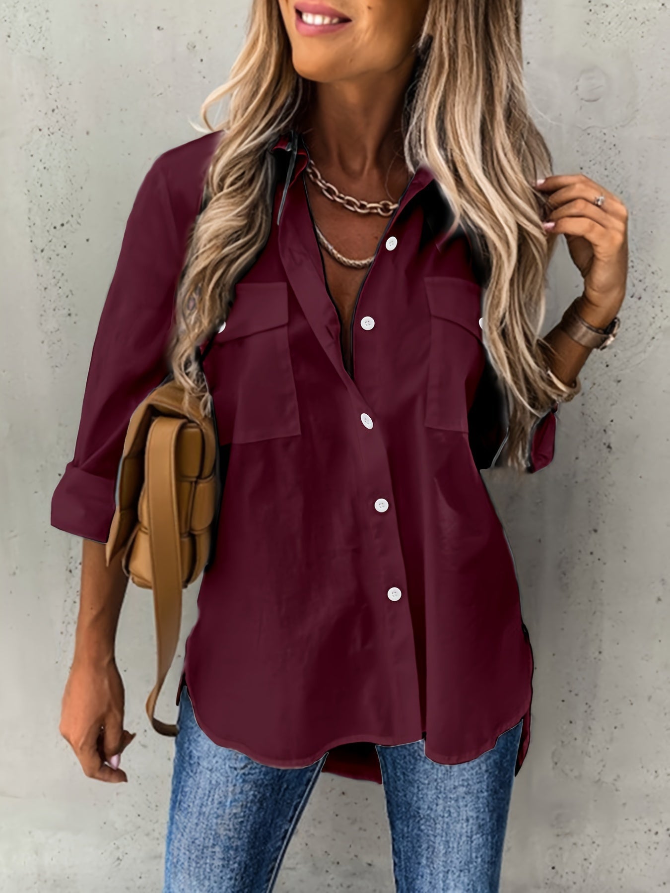 Aziza | Camisa con Botones y Cuello Clásico