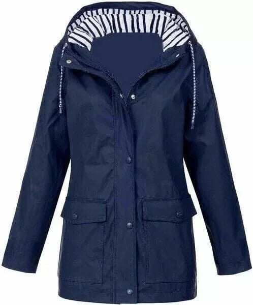 Ilektra | Chaqueta Larga Con Capucha Y Bolsillos