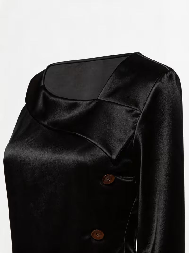 Avelea | Blusa de satén con escote cuadrado