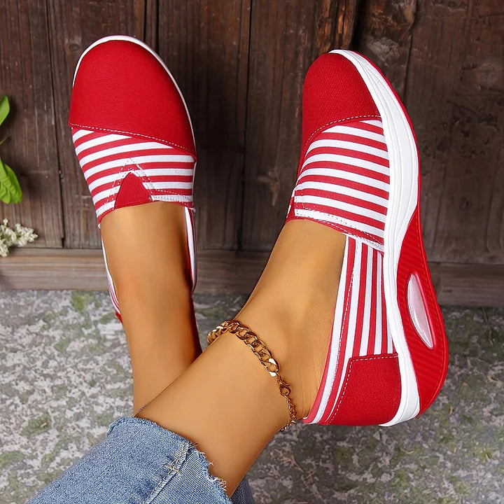 Tasha - Zapatillas Sin Cordones Con Plataforma a Rayas