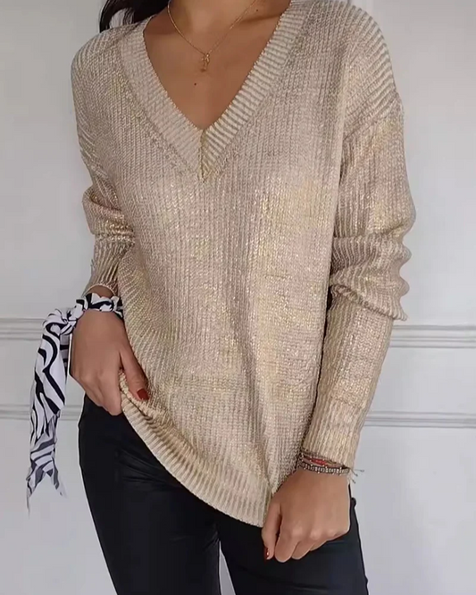 Natasja | Jersey De Punto De Manga Larga Con Cuello en V