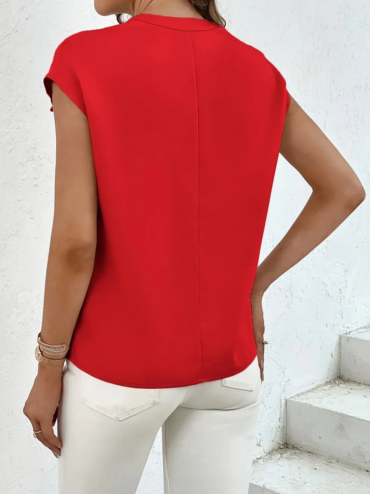 Marquita - Blusa de manga corta con bolsillos