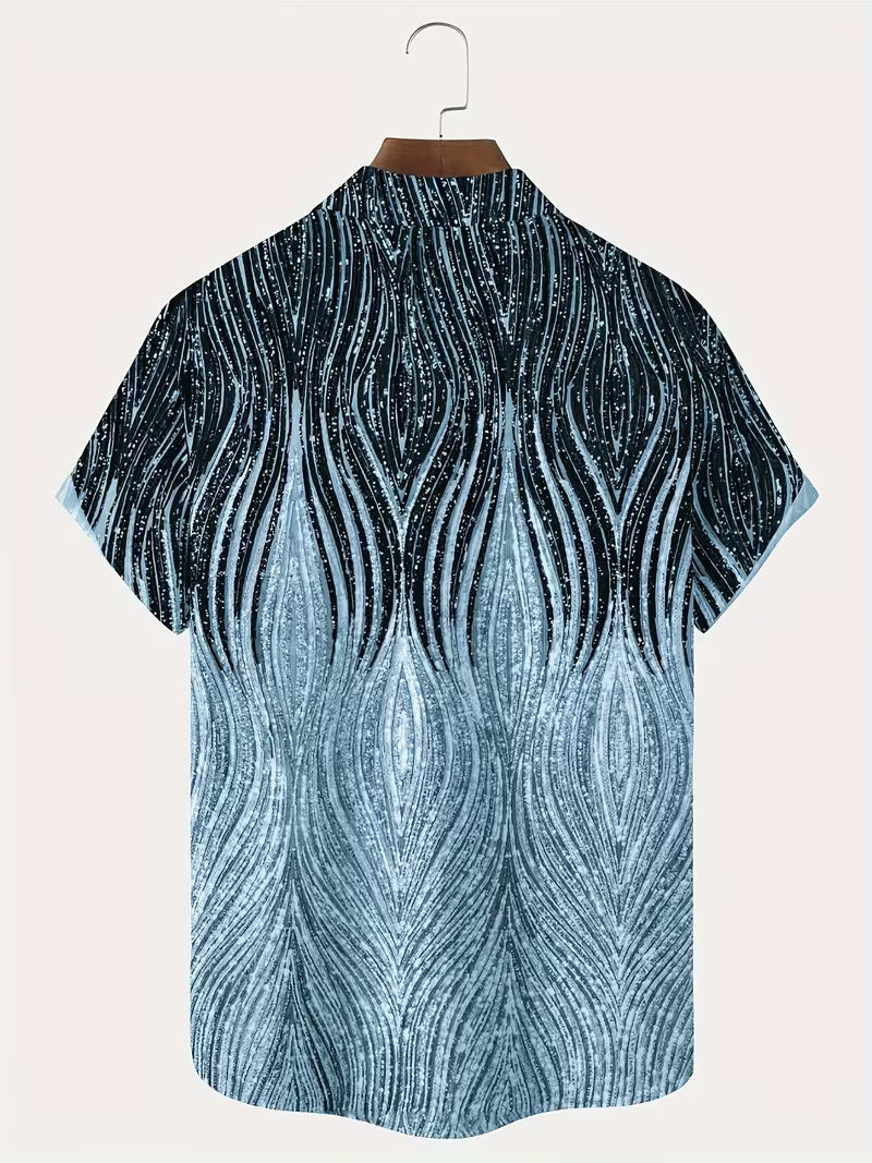 Klenn - Camisa de Manga Corta Con Estampado Degradado y Botones