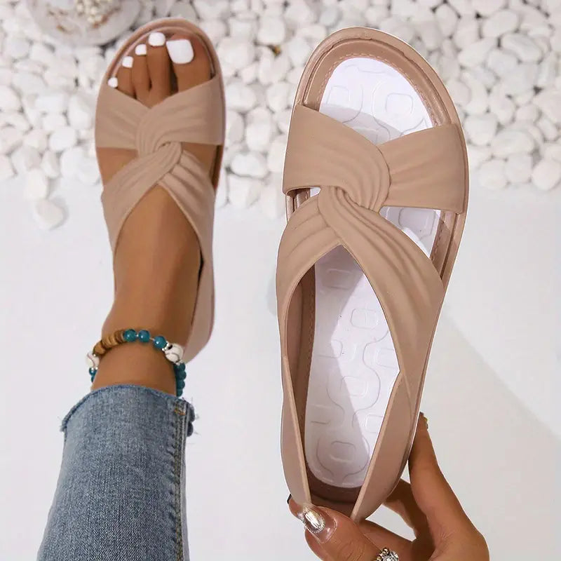 Lenja | Sandalias Abiertas Con Tiras Cruzadas