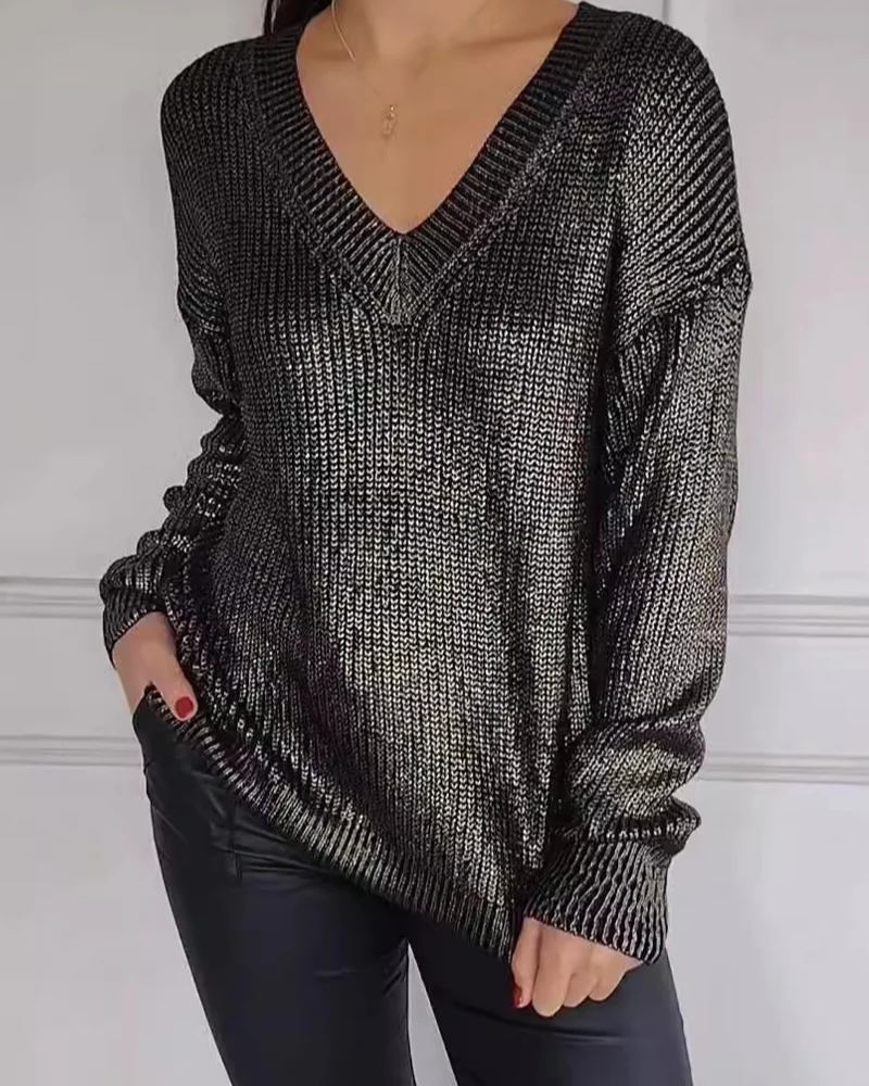Natasja | Jersey De Punto De Manga Larga Con Cuello en V
