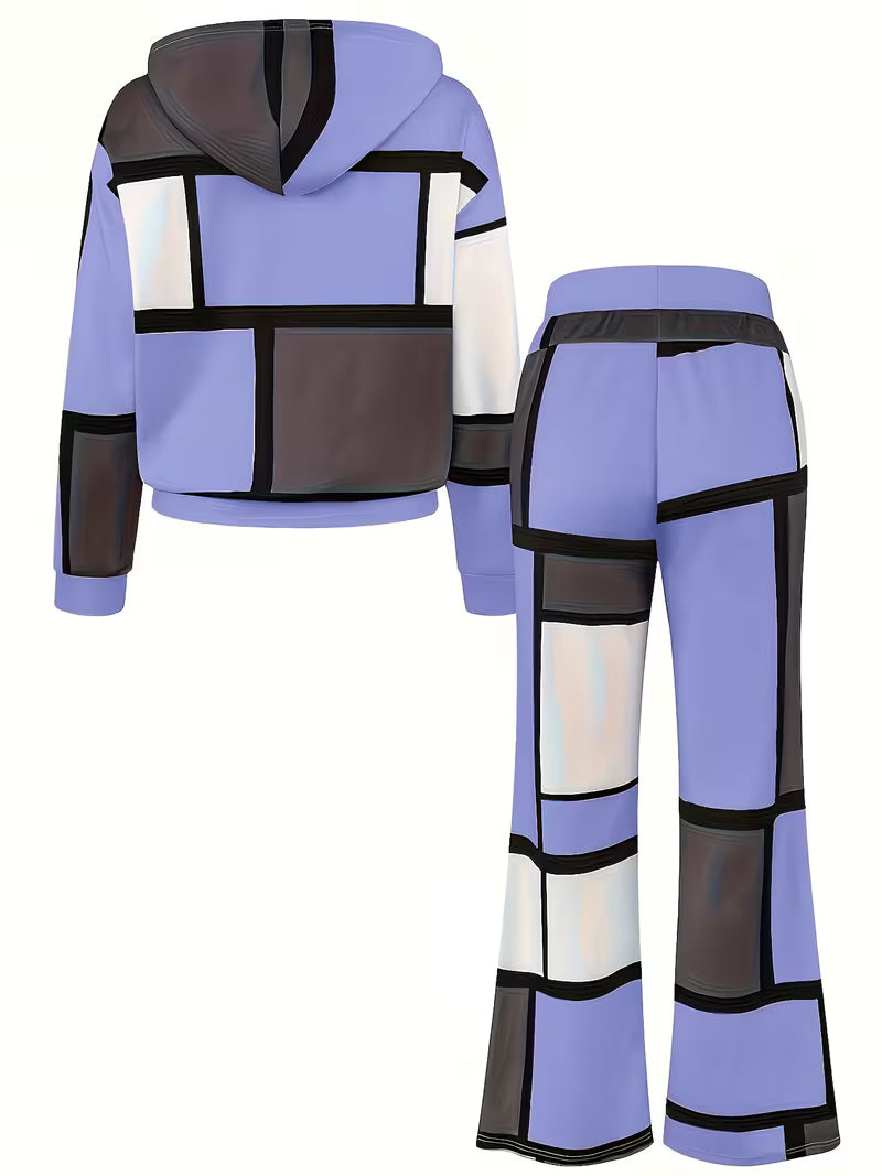 Loana | Conjunto de Dos Piezas con Capucha Color Block