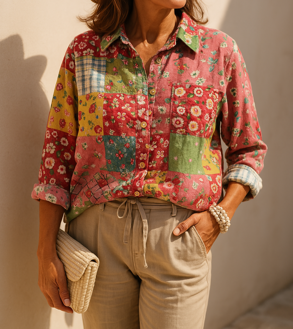 Petra | Camisa Con Cuello, Botones en La Parte Delantera Y Estampado Floral